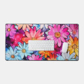 Illustration de fleurs abstraites colorées mignonn (Clavier et souris)