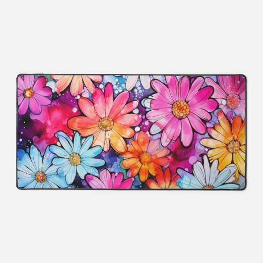 Illustration de fleurs abstraites colorées mignonn (Recto)