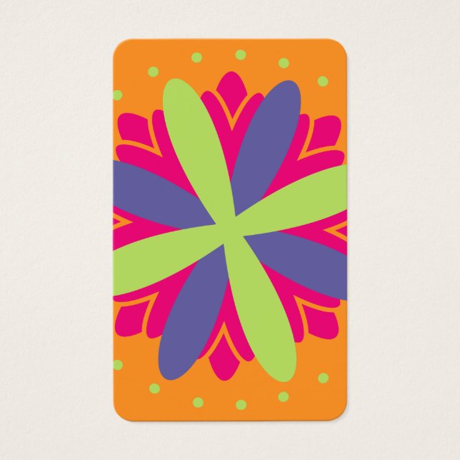 Illustration de formes florales orange (Devant)
