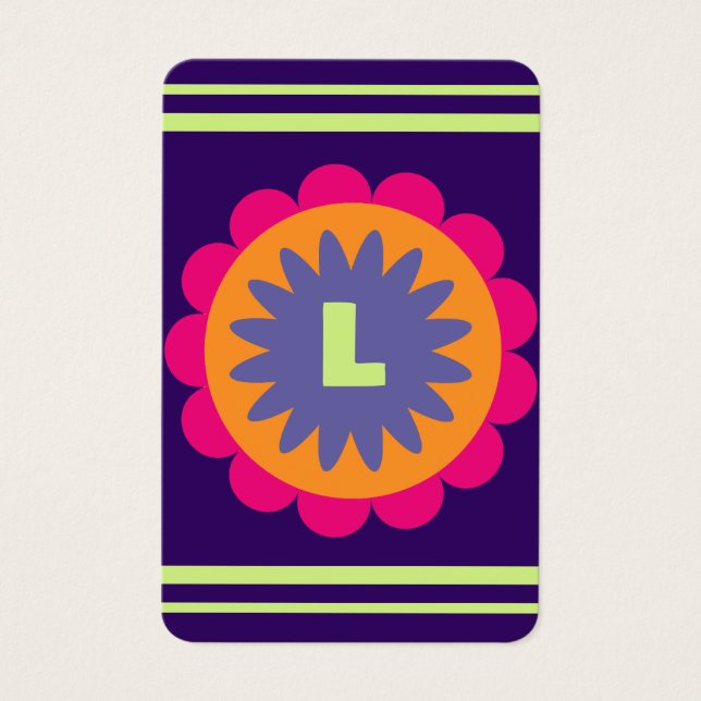 illustration de formes florales orange et rose (Devant)
