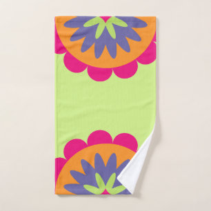 illustration de formes florales orange et rose