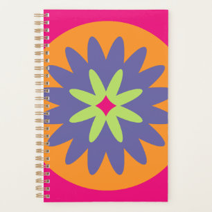 illustration de formes florales orange et rose