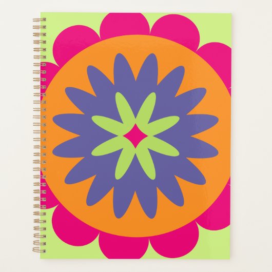 illustration de formes florales orange et rose (Devant)