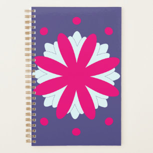 Illustration de formes florales violettes et roses