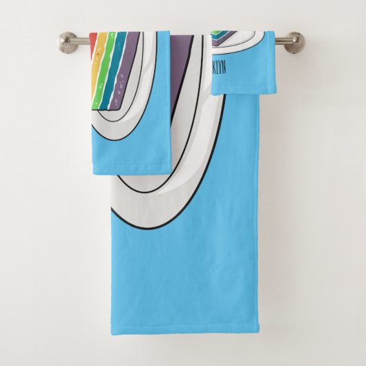 Illustration de gâteau arc-en-ciel (En situation)