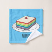 Illustration de gâteau arc-en-ciel (Gant de toilette)