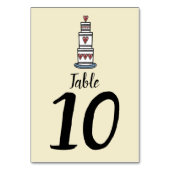 Illustration de gâteau de mariage Numéro de table (Dos)