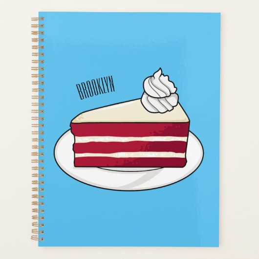 Illustration de gâteau en velours rouge (Devant)