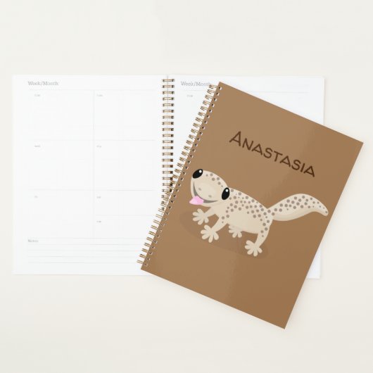 Illustration de gecko tan tan mignon (Devant avec enveloppe)