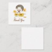 Illustration de hérisson Merci Cartes de notes (Devant / Derrière)