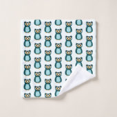 illustration de Hibou Bleu (Gant de toilette)
