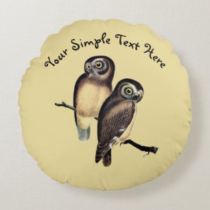 Illustration de hibou dessinée à la main Coussin r