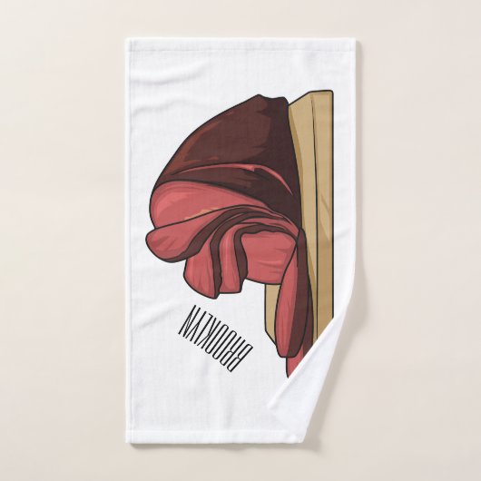 Illustration de jambon (Serviette à main)
