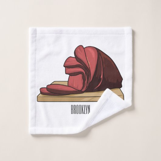 Illustration de jambon (Gant de toilette)