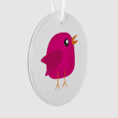Illustration de joli oiseau rose (devant)