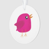 Illustration de joli oiseau rose (devant)