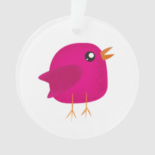 Illustration de joli oiseau rose