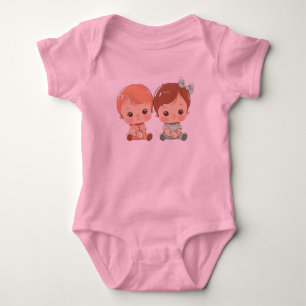 Illustration de jumeaux mignons en cartoon - Body