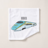 Illustration de la bande dessinée d'un train à bal (Gant de toilette)