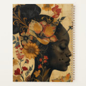 Illustration de la belle dame et des fleurs (Dos)