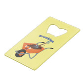 Illustration de la brouette en brouette orange trè (Devant Angle)