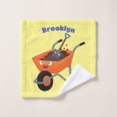 Illustration de la brouette en brouette orange trè (Gant de toilette)