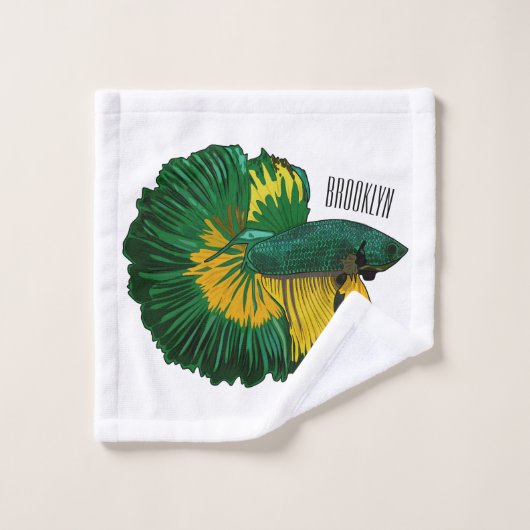 Illustration de la caricature de poisson de combat (Gant de toilette)