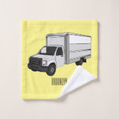 Illustration de la caricature du camion-boîte (Gant de toilette)