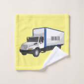 Illustration de la caricature du camion-boîte (Gant de toilette)