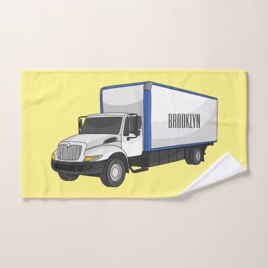 Illustration de la caricature du camion-boîte (Serviette à main)