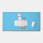 Illustration de la caricature du poulet Silkie (Clavier et souris)