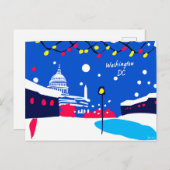 Illustration de la carte Art déco de Washington DC (Devant / Derrière)