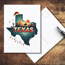 Illustration de la carte d'état de Noël au Texas