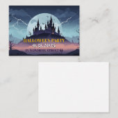 Illustration de la carte d'invitation Halloween Ca (Devant / Derrière)