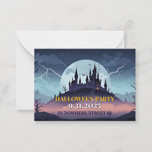 Illustration de la carte d'invitation Halloween Ca (Devant)