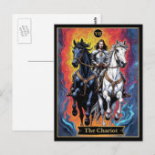 Illustration De La Carte Tarot, Le Chariot (Devant / Derrière)