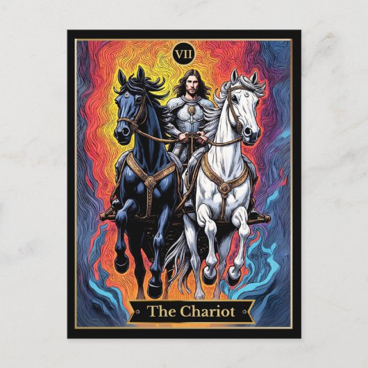 Illustration De La Carte Tarot, Le Chariot (Devant)