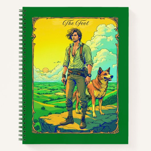 Illustration de la carte Tarot, The Fool Journal (Devant)