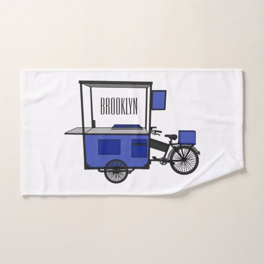 Illustration de la charrette alimentaire (Serviette à main)