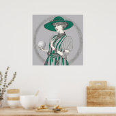 Illustration de la femme Golfer - Impression d'art (Cuisine)