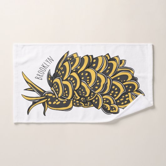 Illustration de la feuille de limace de mer grillé (Serviette à main)