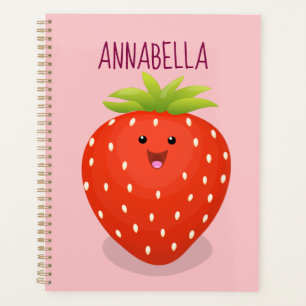 Illustration de la fraise Cute kawaii