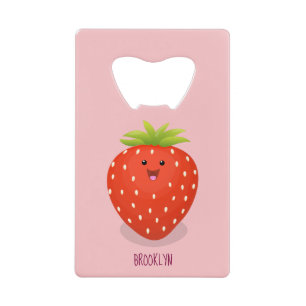 Illustration de la fraise Cute kawaii