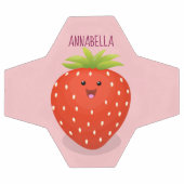Illustration de la fraise Cute kawaii (Plat)