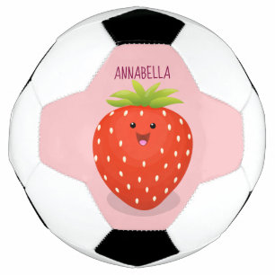 Illustration de la fraise Cute kawaii