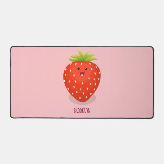 Illustration de la fraise Cute kawaii (Recto)