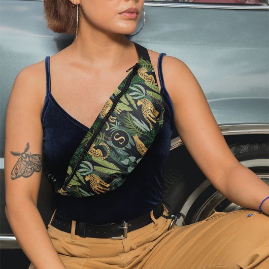 Illustration de la jungle de léopard sans couture 