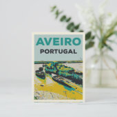 Illustration de la lagune d'Aveiro Portugal Carte (Debout devant)