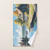 Illustration de la nature finlandaise (Serviette à main)
