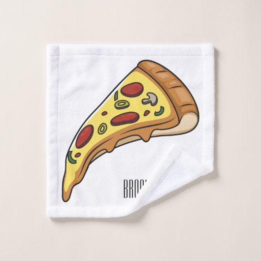 Illustration de la pizza (Gant de toilette)
